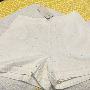 White Eyelet Women Shorts